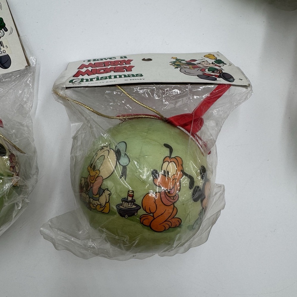 Vintage Disney Baby's 1st Christmas Ornament Lot 9 Mickey Minnie NOS Taiwan - Picture 5 of 16